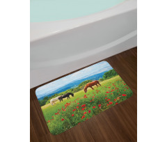 Landscape Rural Scene Bath Mat