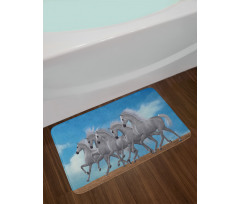 Digital Animal Herd Running Bath Mat