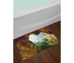 Bottom View of Cenote Heart Bath Mat