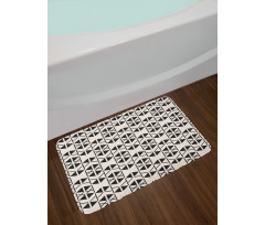 Modern Retro Shapes Art Bath Mat