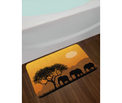 African Silhouette Nature Bath Mat