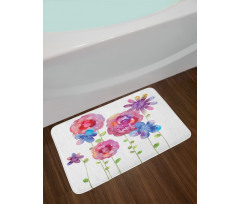 Bohemian Pink Blossom Bath Mat