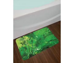 Exotic Jungle Plants Bath Mat