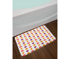 Tasty Food Choices Plum Peach Bath Mat