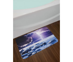 Mystic Dark Sky Scenery Bath Mat