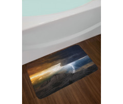 Dark Clouds Mountain Bath Mat