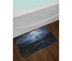 Thunderstorm over Road Bath Mat