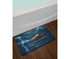 Old Wood Boat Dramatic Bath Mat