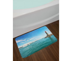 Sunny Day by the Sea Bath Mat