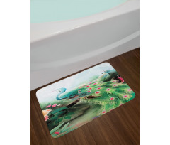 Summer Flower Garden Bath Mat