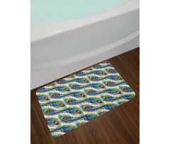 Ornamental Peacock Bird Bath Mat