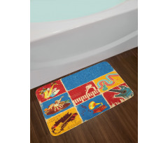 Music Jazz Grunge Boho Bath Mat