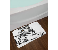 Sketch of Tiger African Bath Mat