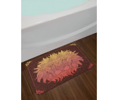 Lion Floral Ornate Art Bath Mat