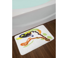 Man Playing Basketball Bath Mat