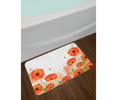 Bridal Watercolor Art Bath Mat