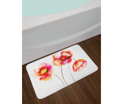 Blooming Poppies Bath Mat