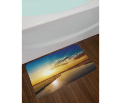 Dreamy Sunset on River Bath Mat