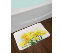 Paint of Daffodils Bouquet Bath Mat