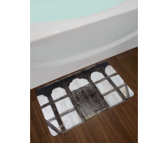 Grunge Farmhouse Door Bath Mat