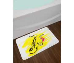 Jazz Saxophone Bath Mat