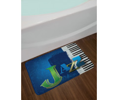 Jazz Music Keys Guitar Bath Mat