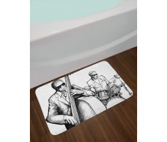 Jazz Band Musicians Bath Mat