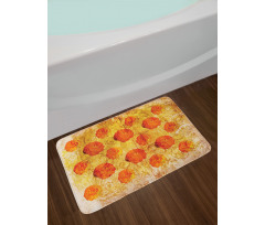 Grunge Rose Floral Art Bath Mat