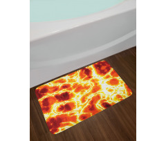 Hot Burning Lava Fire Bath Mat