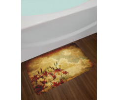 Retro Flower Chamomile Bath Mat