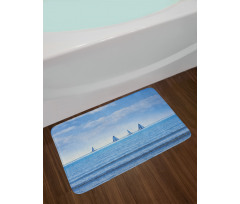 Sailing Boat on Ocean Bath Mat