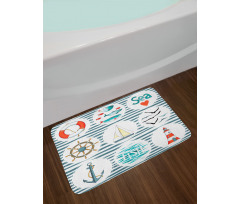 Marine Collage Bath Mat