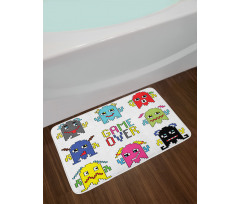 Pixel Robot Emotion Bath Mat