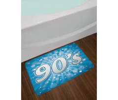 90s Pop Art Star Retro Bath Mat