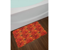 Grungy Flower Romantic Bath Mat