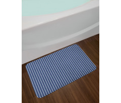 Sailor Rope Squares Grid Bath Mat