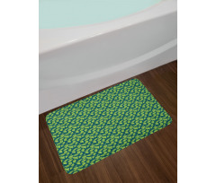 Jasmine Bush Leaves Art Bath Mat