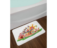 Clowns and Children Fun Art Bath Mat