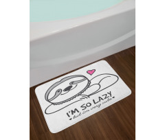 Cartoon Funny Words Bath Mat