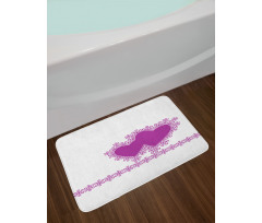 Romance Art 2 Heart Motifs Bath Mat