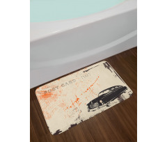 Old Fashioned Car Art Bath Mat