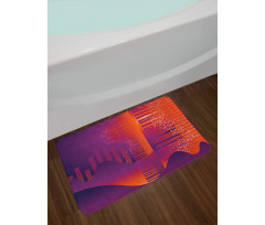 Abstract Volumes Bar Motif Bath Mat