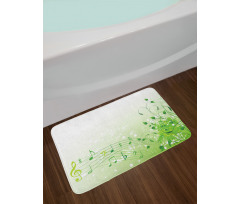 Curlicue Leaves Treble Chef Bath Mat