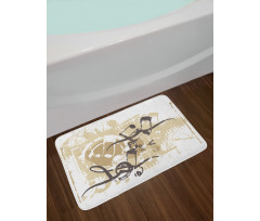 Treble Chef Halftone Motifs Bath Mat