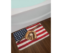 Grunge Baseball Bath Mat