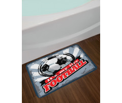 Grungy Football Pop Art Bath Mat