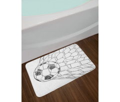 Soccer Ball in Net Bath Mat