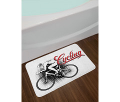 Cycling Man Sport Bike Bath Mat