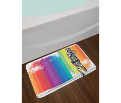 Marathon Runner Ombre Bath Mat