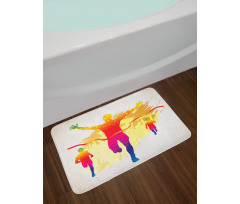 Silhouette Winner Man Bath Mat